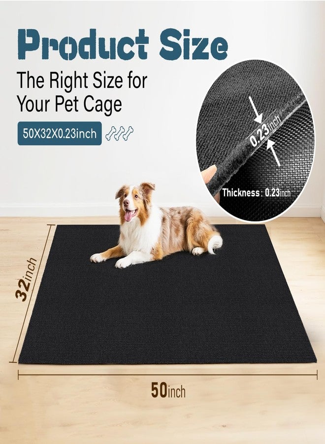 Wibeelee 32" X 50" X 0.23'' Mat for Under Dog Crate Waterproof Non-Slip Kennel Mat to Protect Floors Large Absorbs Urine Reusable Dog Playpen Mat - Image 2